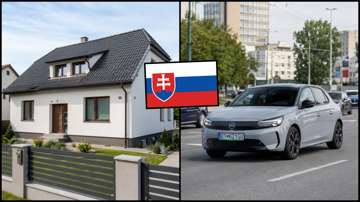 EÚ láka na úsporu 60 % pri kúrení a 78 % pri jazde. Slovenská realita má však tvrdý háčik Rodinný dom a elektromobil Opel Corsa so slovenskou vlajkou