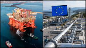 OMV Petrom a plynovod s vlajkou EÚ