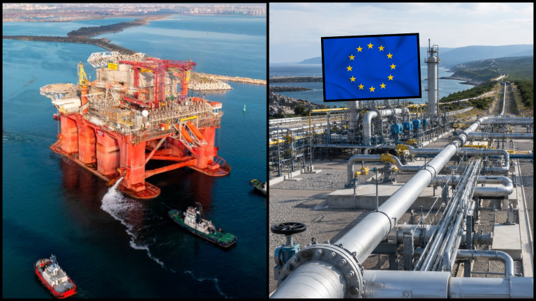 OMV Petrom a plynovod s vlajkou EÚ