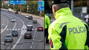 slovenská dialnica a policajt