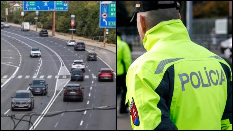 slovenská dialnica a policajt
