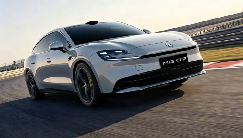 MG 07 čínsky elektromobil z prednej strany