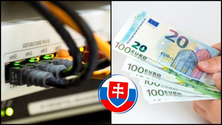 káblový internet v domácnosti na Slovensku a stovky eur v rukách