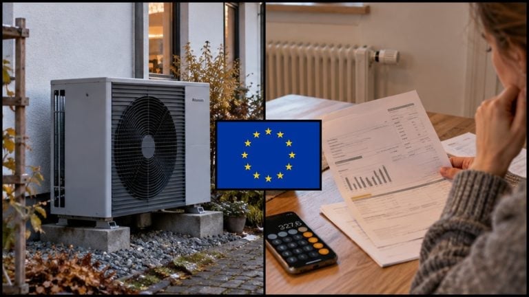 Tepelné čerpadlo a dane za elektrinu Slovensko s EÚ vlajkou