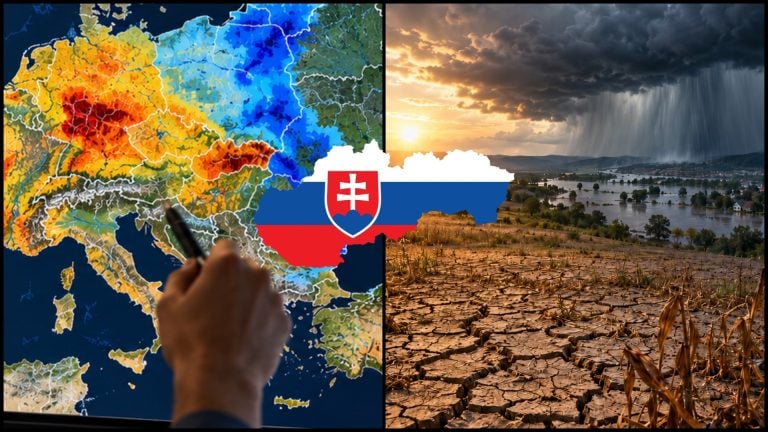 Slovensko klimatické zmeny mapa